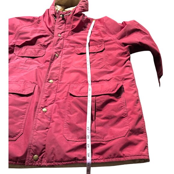 LL Bean Vintage Parka Gor Tex Coat Men’s XL Red hooded lined VTG Chore Barn - Picture 14 of 15